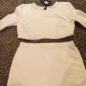 Two piece long sleeve skirt set new with tags